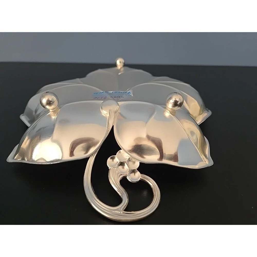 WMF IKORA BOWL‎ 6500 Grape Leaf Candy Dish silver Plated Germany Art Nouveau